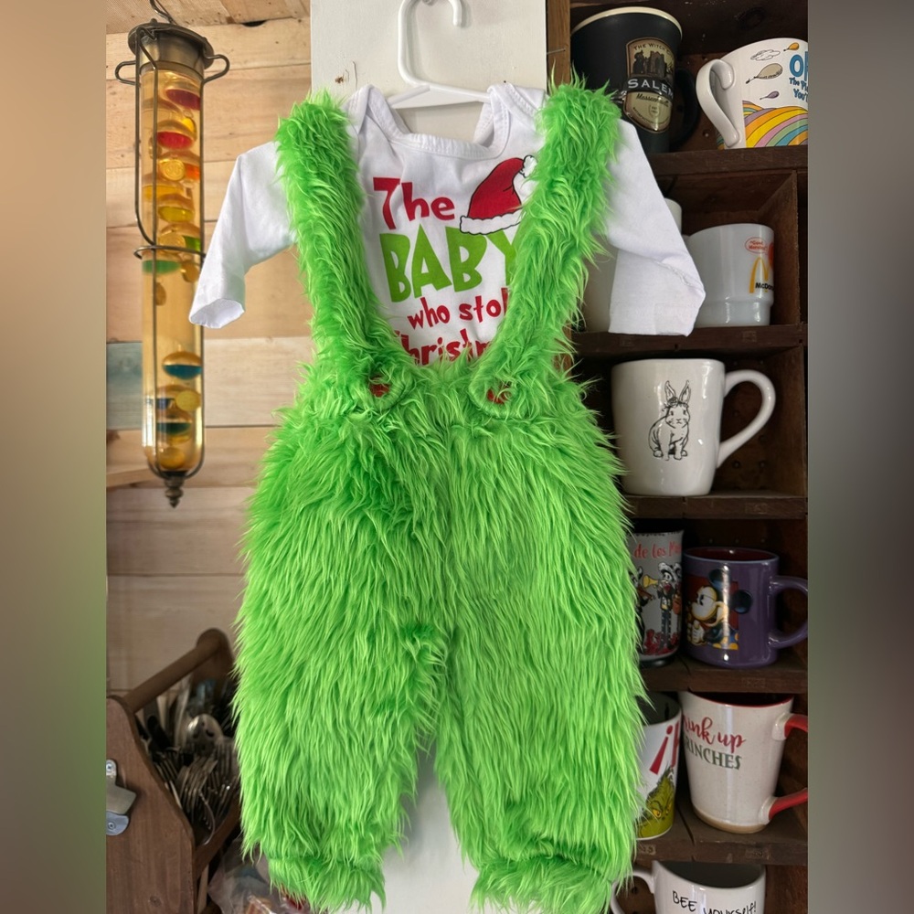 Unisex “The Baby Who Stole Christmas” Grinch Costume Outfit 3-6M
